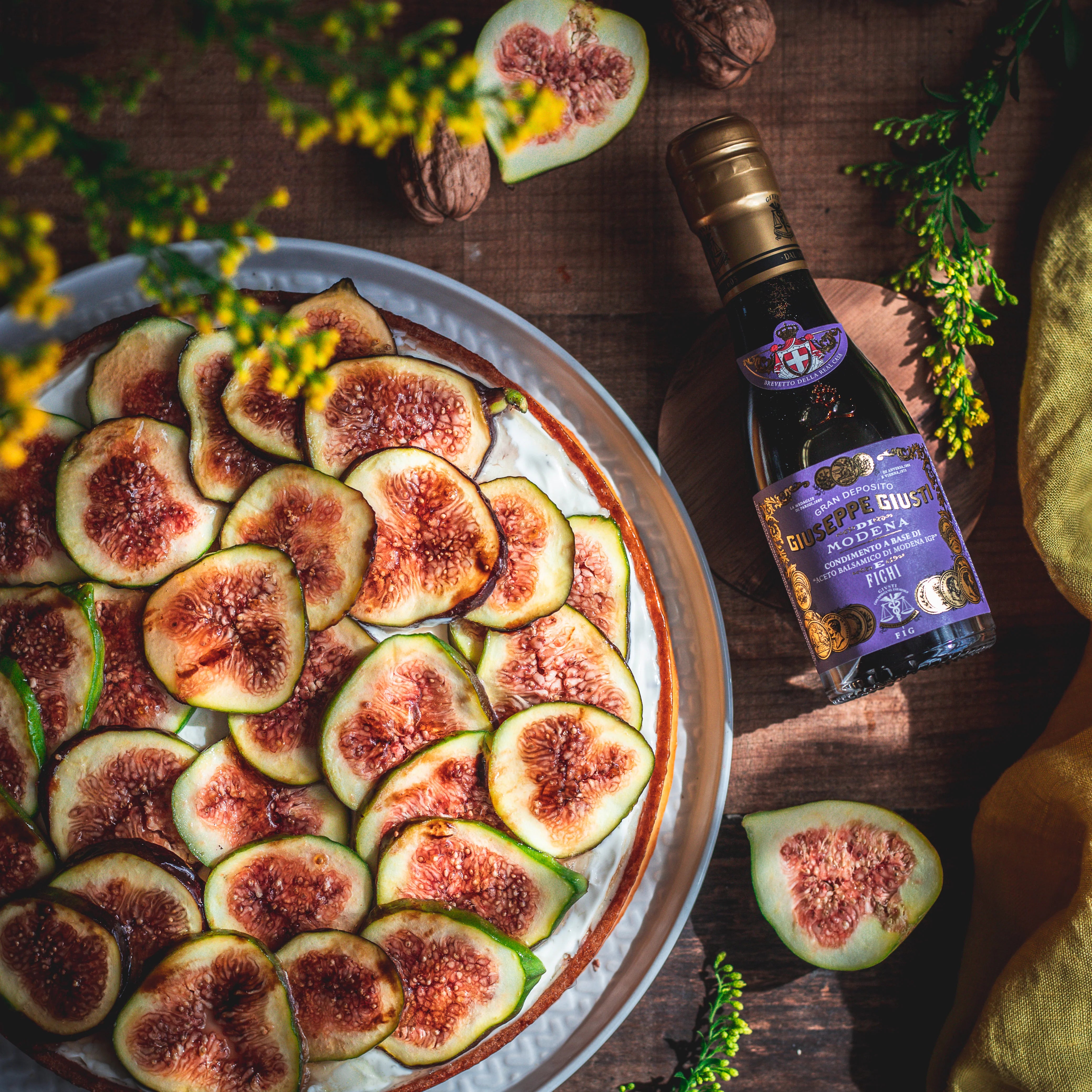 Milk Custard Tart with Balsamic Figs Recipe | Giusti 1605